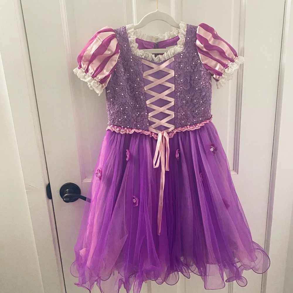 Disney Girls Purple Rapunzel Princess Dress Halloween Costume - Picture 2 of 9